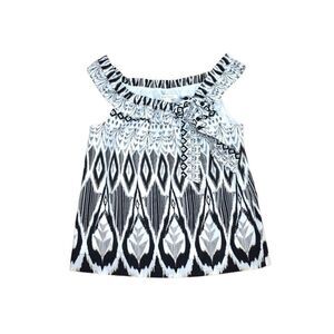 WHITE HOUSE BLACK MARKET Silk Blend Ruffled Top